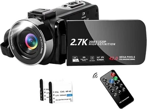 2.7K Camcorder 18X Digital Zoom 42MP with Remote Controller High Definition - Picture 1 of 11