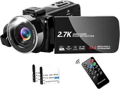 2.7K Camcorder 18X Digital Zoom 42MP with Remote Controller High Definition - Image 1 of 4