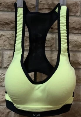 Sujetador deportivo Victorias Secret VSX desgaste activo entrenamiento amarillo 32C Foto 1 de 4