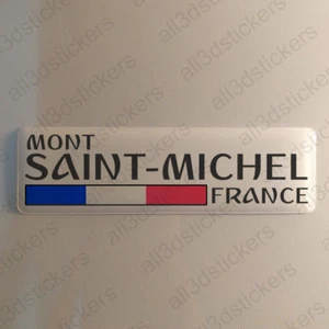 Mont Saint-Michel France Sticker 4.70x1.18" Domed Resin 3D Flag Stickers Decal - Picture 1 of 1