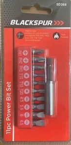 Juego de 11 brocas eléctricas destornillador de punto cruzado Torx ranurado soporte de broca magnético de 25 mm - Imagen 1 de 5