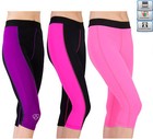 Womens Fitness Compression Leggings Yoga Pants Gym Ladies 3/4Trousers 