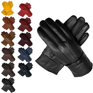 Women Lady Luxury Soft Leather Gloves Walking Driving Winter Warm Fur Lined - Picture 1 of 13