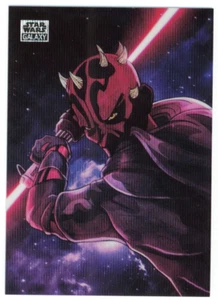 2024 Topps Chrome Star Wars Galaxy Galactic Maul Insert Card Wave Refractor /99 - Picture 1 of 3