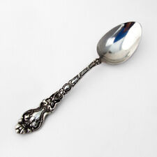 Douvaine Dessert Spoon Unger Brothers Sterling Silver Mono Minnie