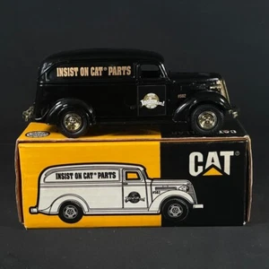 ERTL Diecast 1938 Chevy Black Panel Truck Bank CAT CATERPILLAR Advertising 1:25 - Picture 1 of 8