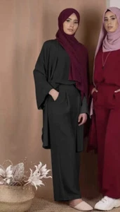 Modest Co ord 3 piece set BLACK M - Picture 1 of 4