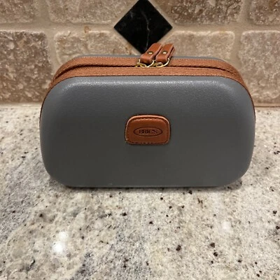 Brics Luggage Qatar Airways Hard Shell Toiletry Travel Makeup Cosmetic Case Gray - Image 1 of 4