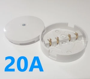 20A Amp Junction Box Mains UK Electrical 4 Terminal White Connector - Picture 1 of 3