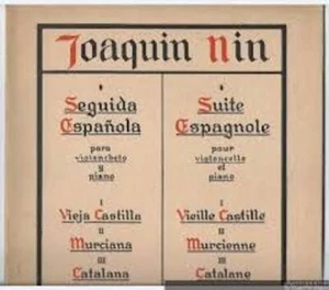 SUITE ESPAGNOLE VIOLON-PIANO VIOLON [Partition] JOAQUIN NIN - Picture 1 of 1