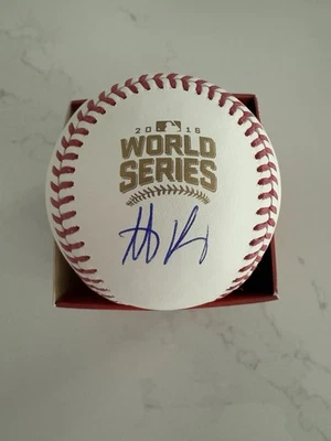 Chicago Cubs Anthony Rizzo 2016 Autografiado Serie Mundial de Béisbol Foto 1 de 2