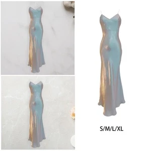 Draped Suspender Dress for Women Ball Gown Fishtail Skirt Dress for Gift Party - Picture 1 of 22