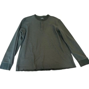 Untuckit Schrock Shirt Mens XXL Green Long Sleeve Henley Snap Casual Pullover - Picture 1 of 9