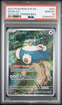 PSA 10 - Snorlax 051 Sv: Scarlet & Violet Promo Cards Holo - Image 1 of 2