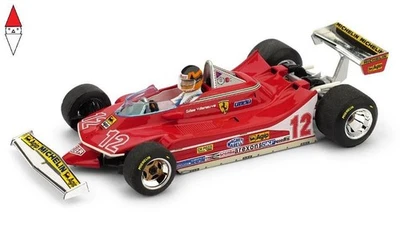 1/43 BRUMM FERRARI F1  312T4 N 12 2nd GP FRENCH GP 1979 GILLES VILLENEUVE  RED - Immagine 1 di 3