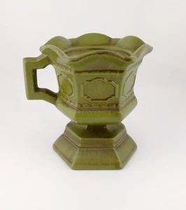 Vintage Mid Century Royal Haeger 1970s Green Handled Glazed Pillar Candleholder - Picture 1 of 7