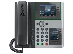 HP Poly Edge E400 IP Phone and PoE enabled, Corded desktop phone TAA Compliant | - Picture 1 of 5