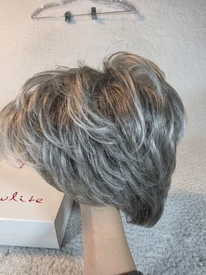 Jon Renau Nature Blend Indonesia Silver/ Gray Modacrylic Layered Pixie Cut   - Image 1 of 4