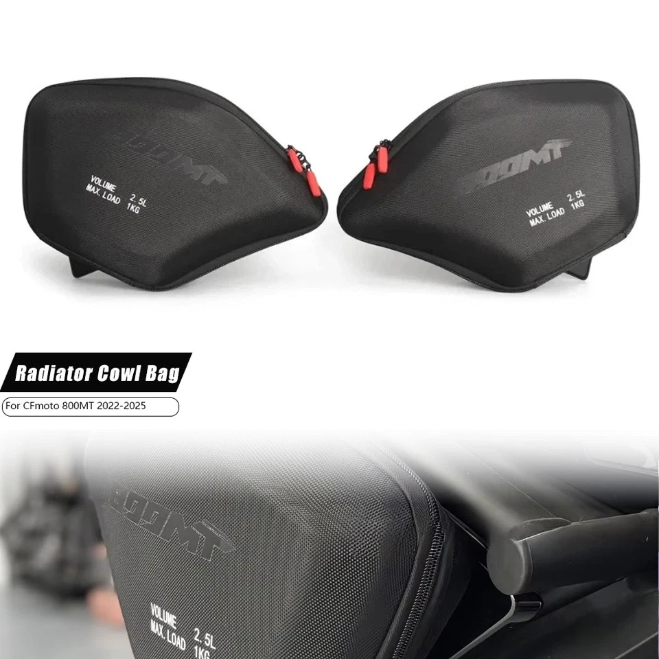 Radiator Cowl Bags Side Fairing Tool Bag 2.5L For CFmoto 800MT MT800 2022-2025 — 第 1/4 张图片
