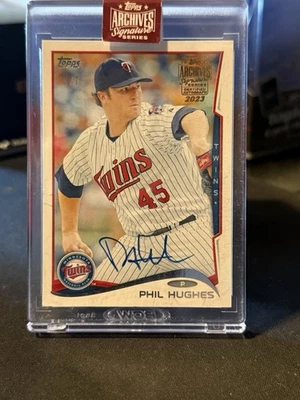 2023 Topps Archives Signature Series Phil Hughes Auto /7 - Image 1 of 2