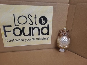 Ornamento natalizio gufo in vetro Robert Stanley nuovo con etichette *VEDI FOTO  - Foto 1 di 8