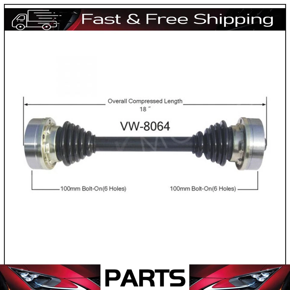 Se adapta a Volkswagen Transporter TrakMotive 1975~1979 eje trasero izquierdo CV Foto 1 de 3