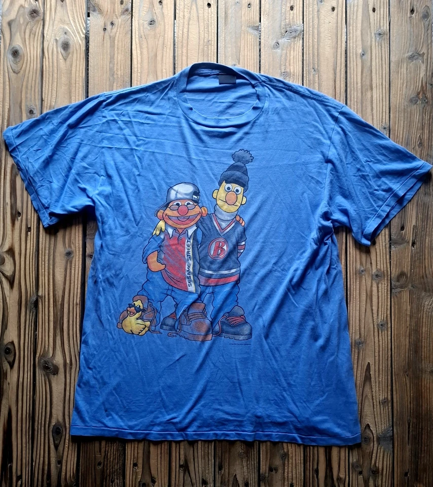 Tee Shirt Sesame Street 90's vintage Xl Made In usa Singlestitch - Photo 1/4