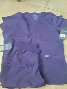 3 sets Size Small Petite Cherokee Scrubs Purple - Picture 1 of 4