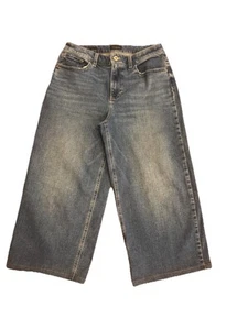 Talbots Capri Jeans Wide Leg Crop Stretch High Rise Cropped Preppy Size 8 - Foto 1 di 6