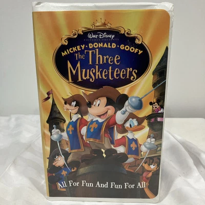 The Three Musketeers (VHS, 2004) Rare- Mickey Donald & Goofy Walt Disney Home - Image 1 of 4