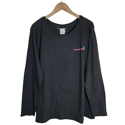 Margaritaville Shirt Women's 2XL Long Sleeve Graphic Tee Black - Image 1 of 4