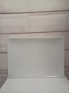FITZ and FLOYD Everyday White Porcelain Serving Platter Tray 13x9 Rectangle EUC - Picture 1 of 9