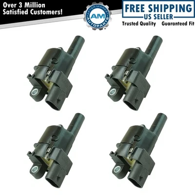 Delphi GN10165 Round Ignition Coil Set of 4 for Chevy GMC Cadillac Pontiac Buick - Image 1 of 4