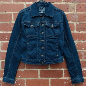 GUESS The Brittney Cropped Stretch Denim Jeans Womens Jacket - Size Medium - Picture 1 of 7