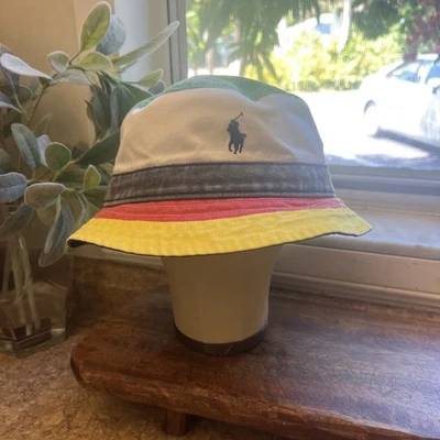 Polo Ralph Lauren 多色小马双面水桶帽 尺寸 L/XL 海军蓝 — 第 1/4 张图片