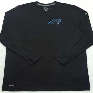 Nike Dri-Fit On-Field Carolina Panthers NFL Camisa Negra Manga Larga Para Hombres XXL 2XL - Imagen 1 de 6