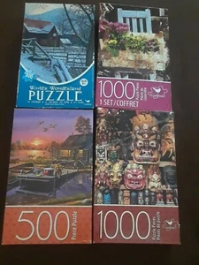 Puzzle Konvolut 4 Puzzles 500 -1000 Teile - Bild 1 von 5