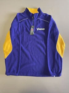 REEBOK NFL TEAM APPAREL MINNESOTA VIKINGS 1/4 ZIP PULLOVER! SIZE XL X-LARGE NWT! - Picture 1 of 18