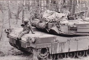 Original Photo 2nd ARMORED DIVISION M1 ABRAMS TANK 1985 West Germany NATO 623c - Picture 1 of 2