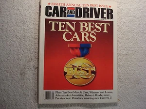 Auto und Fahrer 1990 Januar Porsche 911 Lotus Elan SE 10 BESTE Muscle Cars - Bild 1 von 1