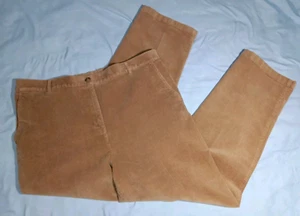 LL Bean Womens 18 Reg Corduroy Pants Classic Straight Leg Zip Flat Front Elastic - Picture 1 of 20