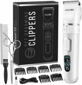 Cordless Dog Clippers 3 Speed Low Noise Pet Grooming Tools for Small Large AU - Picture 1 of 7