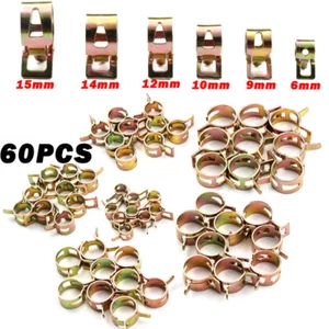 60Pcs Spring Band Type Action Vacuum Hose Pipe Clamp Low Pressure Air Clip Clamp - Picture 1 of 12