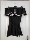 Ladys Newlook Cameo Rose Ruffle Off The Shoulder New Playsuit Size 14