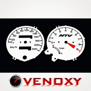 Honda NTV 650 Deauville 1992-1997 KM/H Aftermarket White Gauge Faces - Picture 1 of 1