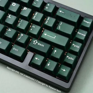 Dark Green Keycaps set Doubleshot Cherry Profile for MX Mechanical Keybords - Picture 1 of 7