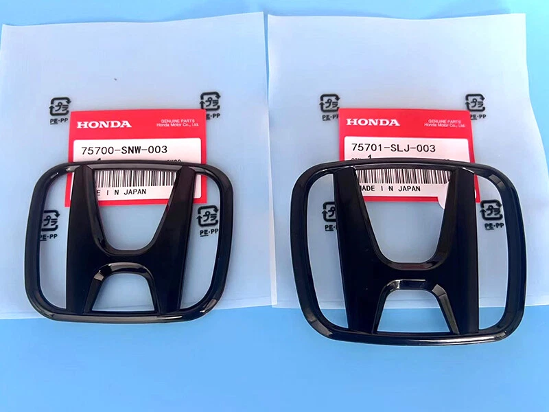Original OEM para Honda CR-V 2017-2022 negro brillante emblema delantero trasero Foto 1 de 4