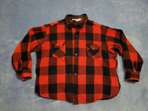 Vintage Woolrich Buffalo Plaid Mackinaw Cruiser Jacket Wool Sz 53 (4XL) Nice !! - Picture 1 of 8