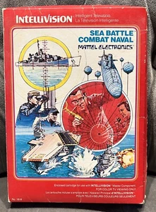 Sea Battle Mattel Intellivision Complete Box Manual Instructions Overlays Tested - Imagen 1 de 5
