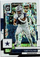 2022 Donruss Optic Tony Pollard White Sparkle Prizm Cowboys I65
